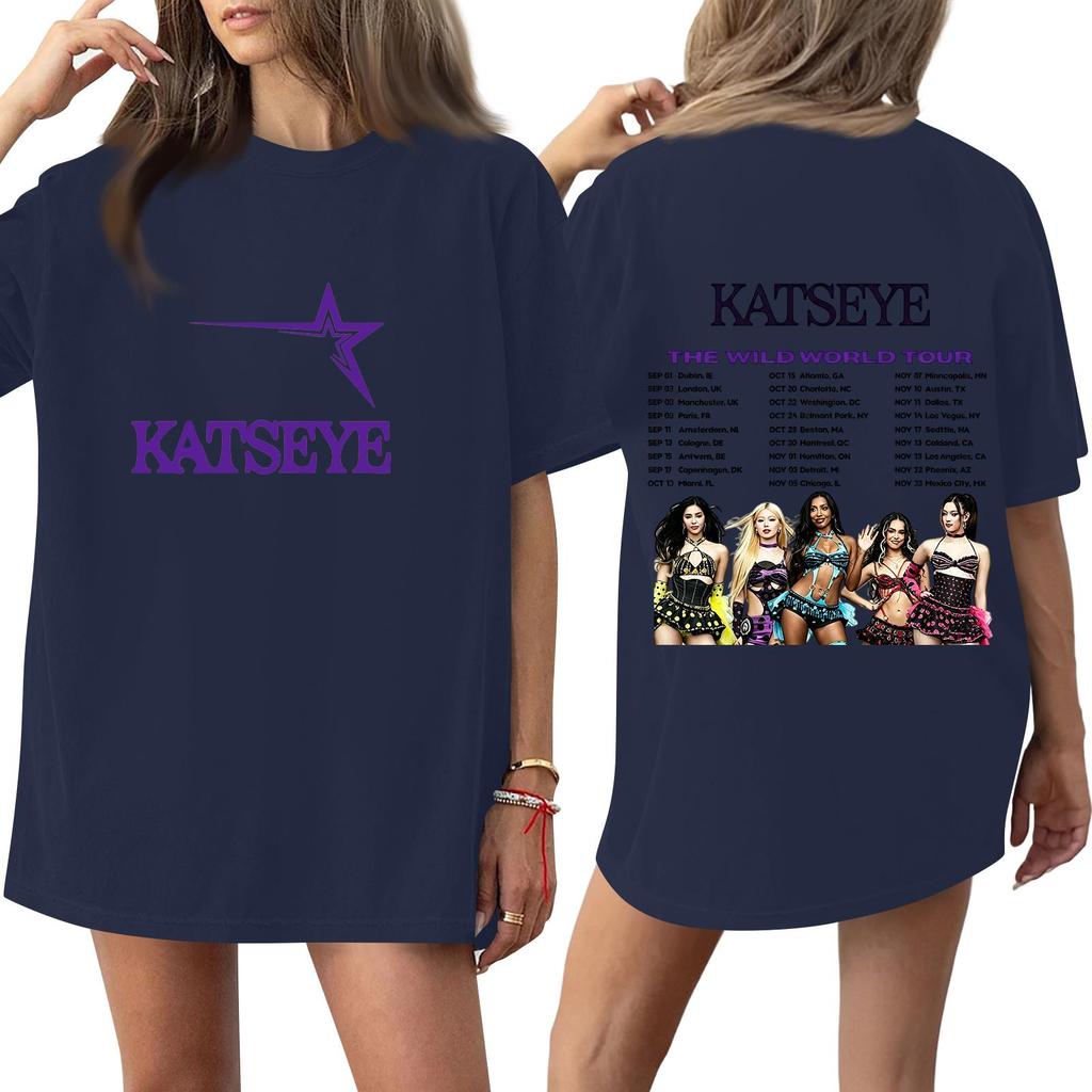 Women's Short Sleeve T-Shirt Casual Letter Print Neck Tee for Daily Wear