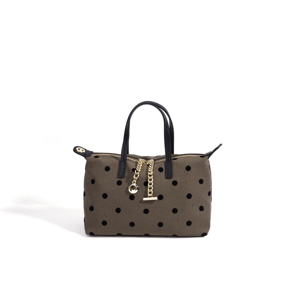 Handbag Vintage Polka Dot Crossbody Bag Fashion Commuter Canvas Bag