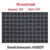 Xihe Commercial 96-Cavity Round Glass Baking Mold