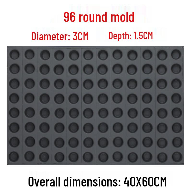 Xihe Commercial 96-Cavity Round Glass Baking Mold