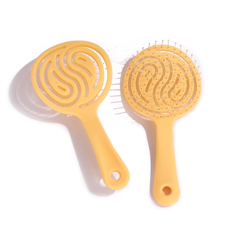 New Elastic Vent Hairbrush for Wet & Dry Use - Square & Round Detangling Styling Comb