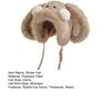 Winter Hat Rabbit Ear Decor Lace-up Elastic Warm Hat Winter Thickened Plush Windproof Lei Feng Hat Cold Weather Hat