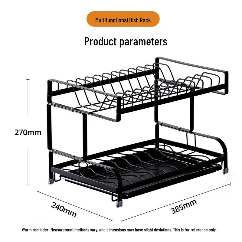 YouShu Bronze Foldable No-Drill Dish Drying Rack