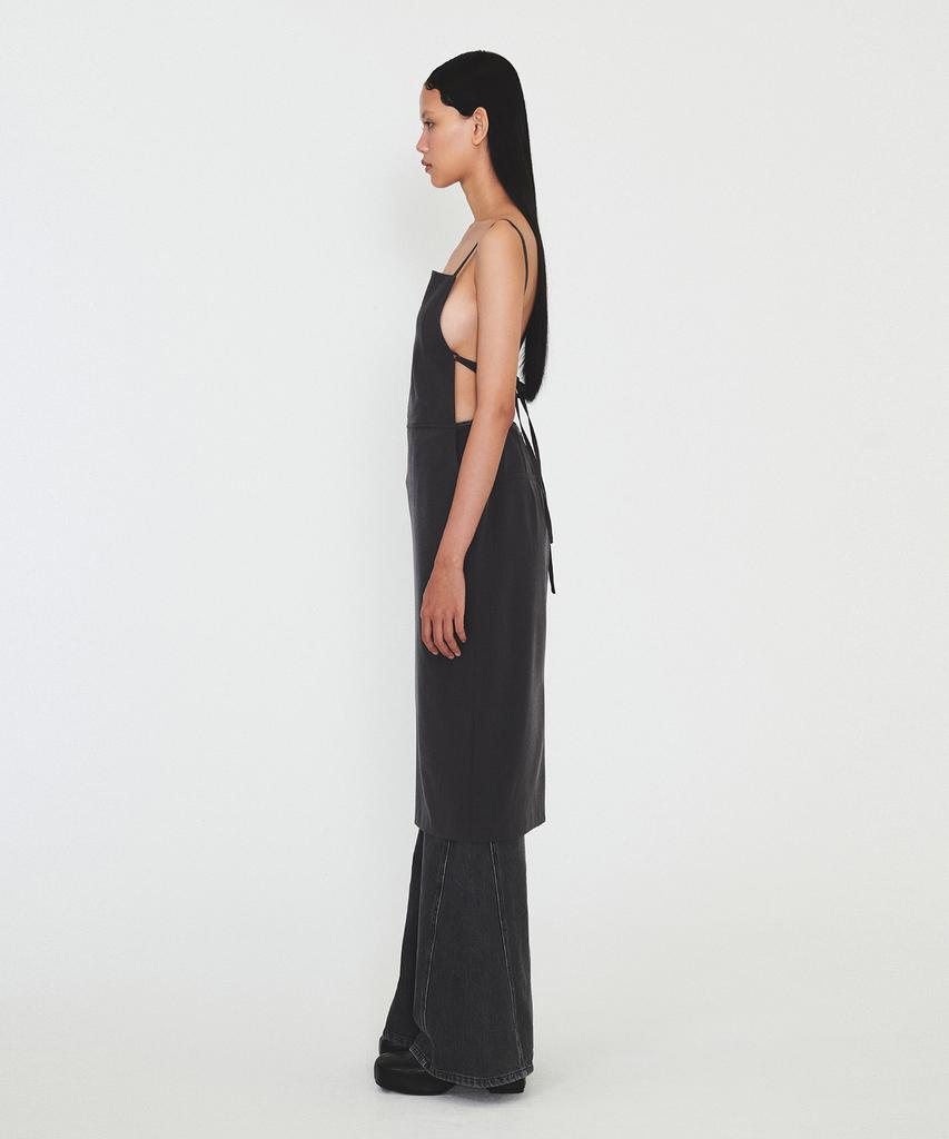 Daiaegeuneol Strap Sleeveless Dress (Dark Gray)