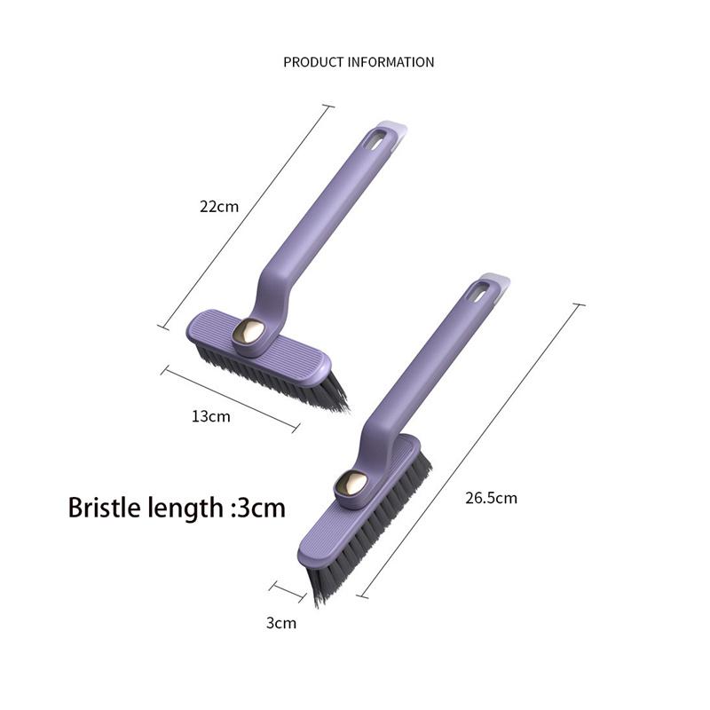 2-in-1 Hard Bristle Rotating Cleaning Brush Bathroom Tile Grout Brush Multi-Angle Wall Gap Floors Sinks Corners Scrubber