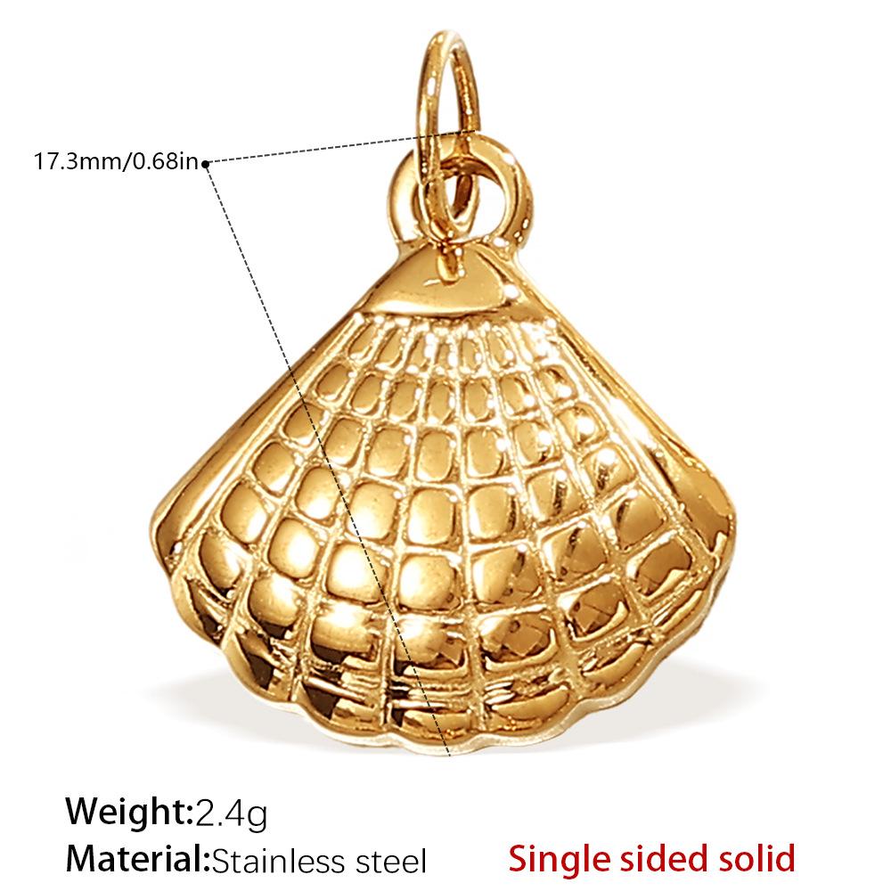 18K Gold Plated Shell Pendant for Versatile DIY Jewelry