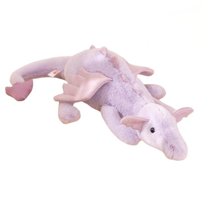 

Kawaii Hot Flying Dragon Plush Toy with Wings Long Tail Purple Green Dinosaur Stuffed Animal Soft Toy Birthday Gift for Children 50cm фіолетовий