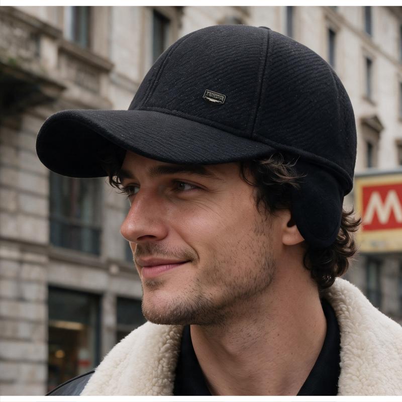 Men Winter Warm Baseball Cap Earflap Windproof Dad Hat