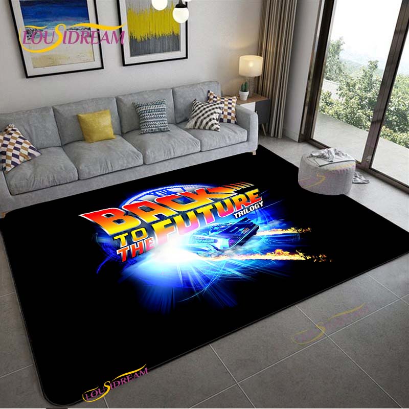 Back To The Future Carpet for Living Room Bedroom Rug Kitchen Kid Unslip Floor Mats Birthday Gift Photography Props Alfombra Rug
