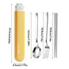 Portable Spoon Fork Chopsticks Set Cat Paw Travel Tableware Set Stainless Steel Cutlery Set  Travel