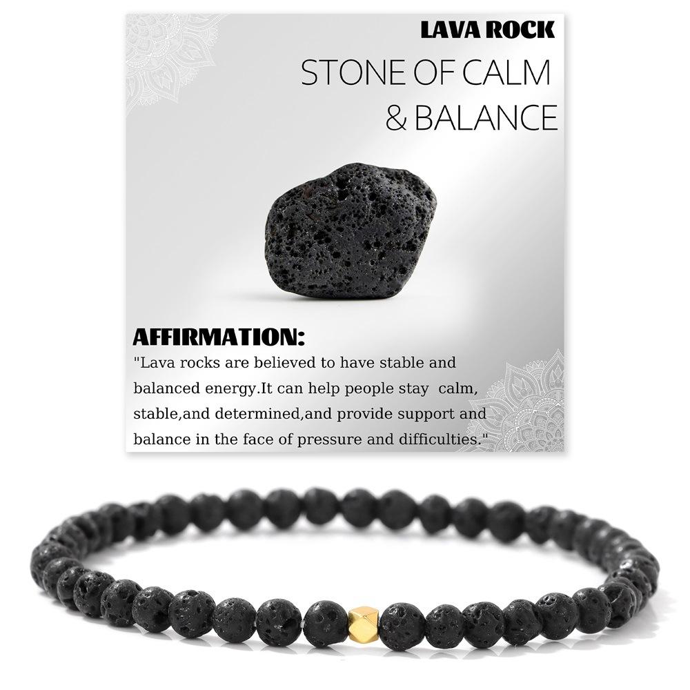 JYL TS Bracelet Unisex Versatile Elastic Beads Brings Adaptability & Good Fortune volcano
