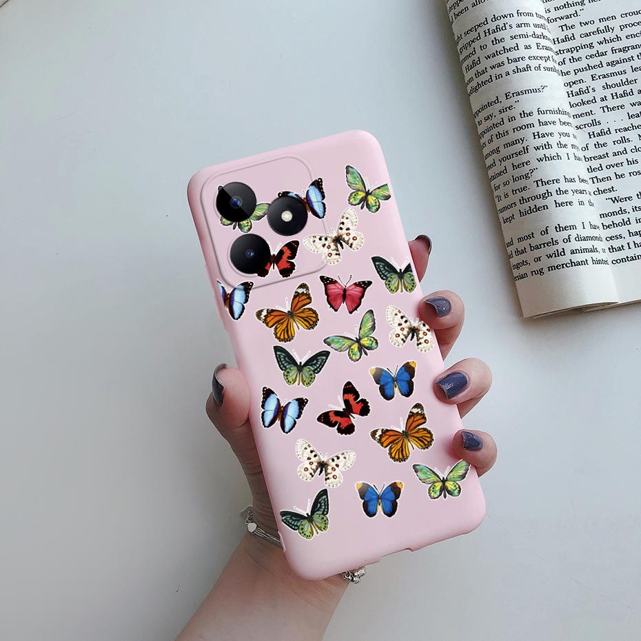 For Funda Realme Note 50 Case RMX3834 Cute Love Heart Silicone Soft Phone Case For Realme Note 50 Back Cover Note50 6.74" Coque