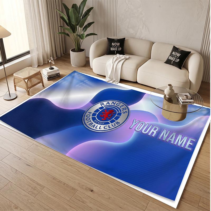 Personalized Crystal Velvet Carpet Rangers FC Pattern Non Slip Floor Rug