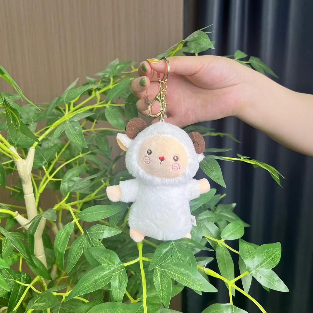 Плюшевая Овечка Игривая Кукла-Брелок Шарм для Рюкзака Сверхмягкая Ткань Для Индивидуального Стиля