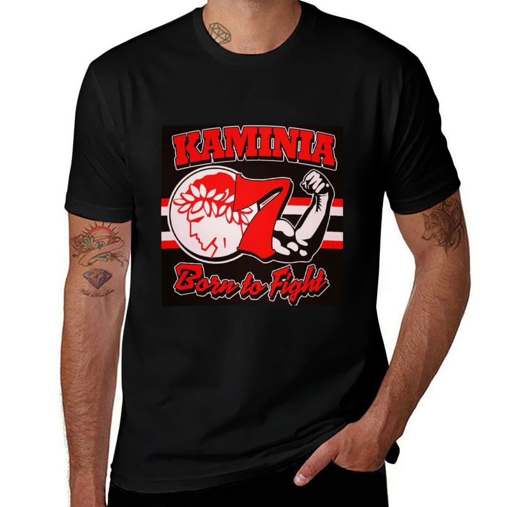 Olympiakos Gate 7 Kaminia TShirt cotton t shirt man t shirts for man graphic funny TShirt