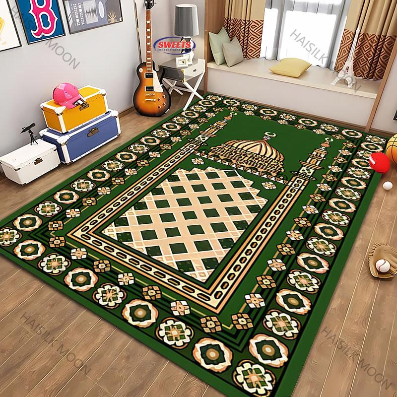 17 Style Islam Prayer Rug for Muslim Ramadan Soft Man Prayer Mat Portable Kids Bedroom Carpet Daily Prayer Mat Eid Al-Fitr Gifts