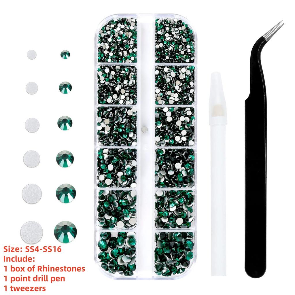 1 Box Luxus Glänzende Diamant Nagelkunst Strasssteine Stein Strass Glas 3D Nägel Zubehör Schmuck AB/Bunt Hotfix Maniküre Dekorationen#