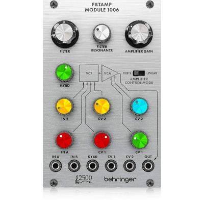 Analog Synthesizer Eurorack Eurorack Compatible Analog Filter 2500 Series FILT AMP MODULE 1006 Silver Module, VCA/24dB Low-Pass Module,
