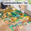 Custom Text Animal Crossing Pattern Floor Rug Soft Indoor Carpet Mat Living Room Bedroom