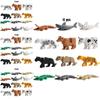 Mini Leopard Crocodile And Shark Animal Building Blocks Set 12 Pieces Of Educational Plastic Toys For Kids