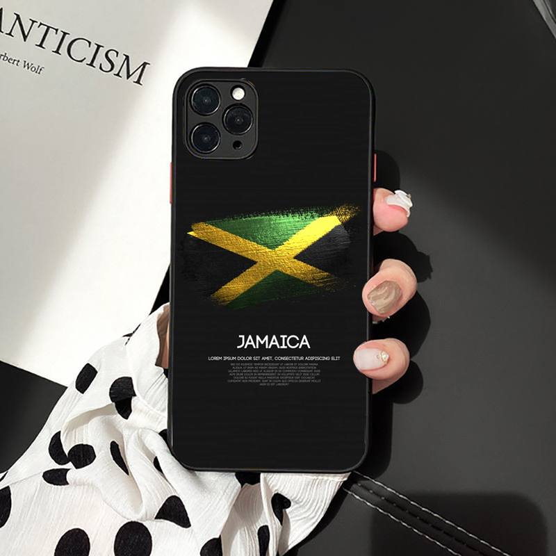 FHNBLJ Retro Jamaica National Flag Phone Case for iPhone 11 12 13 mini pro XS MAX 8 7 6 6S Plus X 5S SE 2020 XR case