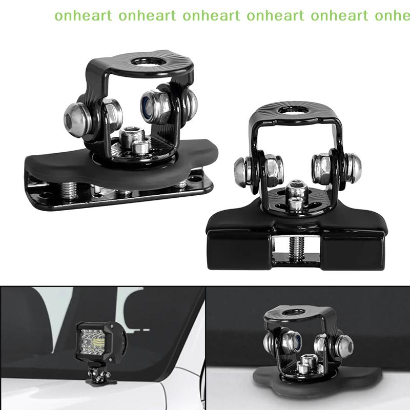 [C]1/2Pcs LED Light Bar Mounting Bracket LED Work Light Clamp Holder Hood Fog Light Lamp Holder Off Road Auto Accessories