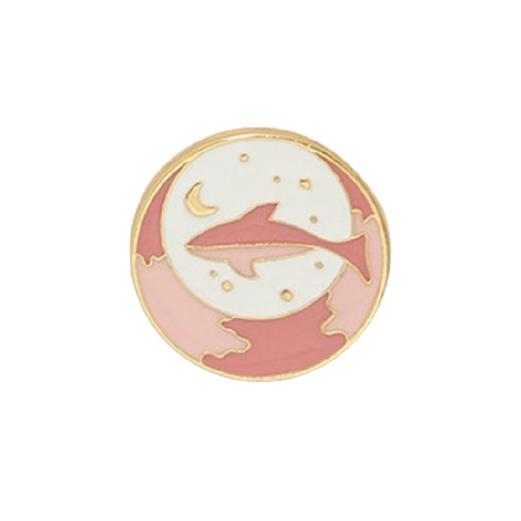 

Space Inspired Matching Couple Brooch Set Featuring Whale Astronaut Design Gold Silver Plated Alloy Fashion Accessories