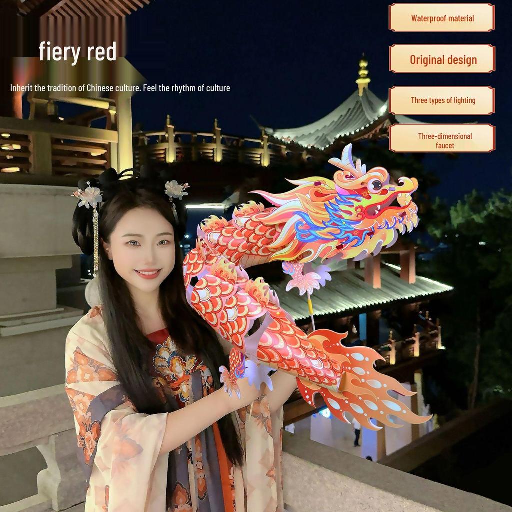 Year of the Horse DIY Handheld Dragon Lantern - Spring Festival Children's Handmade Toy