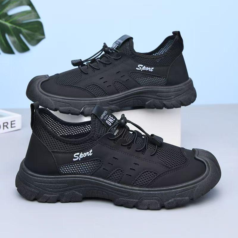 Men's Summer Breathable Mesh Shoes, Soft Sole, Non-slip, Comfortable Hiking and Casual Sports Shoes.