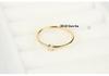 14K Gold-Plated 925 Sterling Silver Women's Ring with Princess-Cut Zirconium, Korean Japanese Style, Thin Band Tail Ring