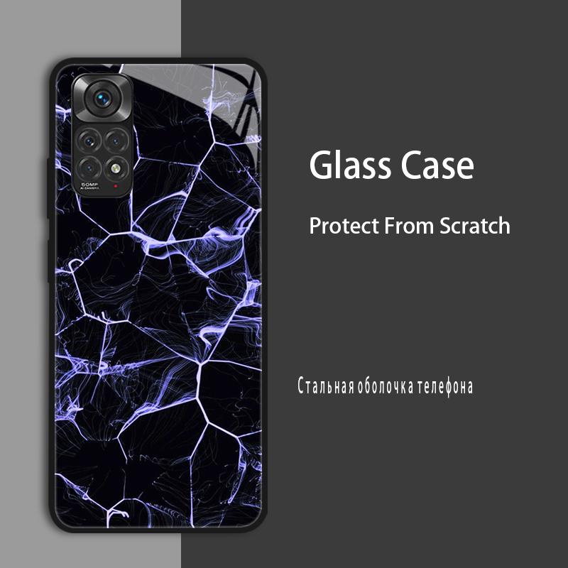 For Redmi Note 11 Case Cover Tempered Glass Case Hard Coque Bumper For Xiaomi Redmi Note11 Note 11 Pro 5G 4G 11s Protect Case