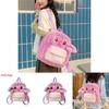 Cute Cartoon Pink Angel Plush Backpack For Girls Daily Use