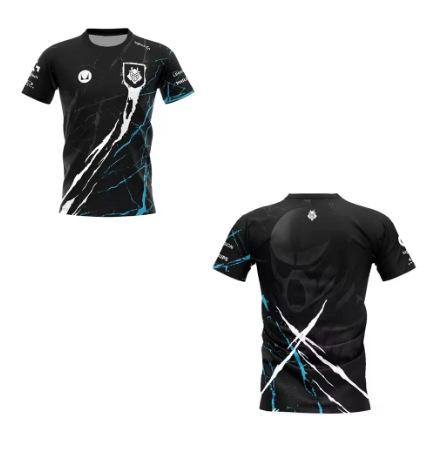 New G2 Sports Electronic Sports Competition T-shirt National Team Unified 3D Printing T-shirt O Transparent Breathable Sports Ultra