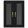 Wall Mounted Cabinet in Black Oak Look 69.5 x 34 x 90 cm