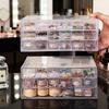 1pc drawer style acrylic multifunctional nail diamond decoration storage box desktop jewelry bead stackable organizer