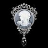 Head Design Crystal Rhinestones Brooches Vintage Style Gothic Brooches  Women's Accessories