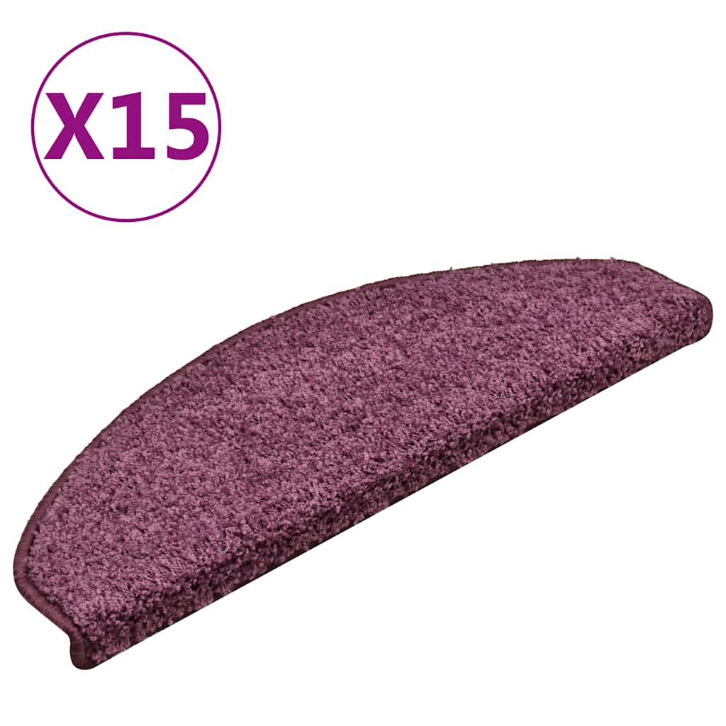 Step Mats 15 Pcs. 65 X 21 X 4 Cm Dark Violet Semi Round Large