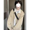 Women's American Retro Stand-Up Collar Jacket, Korean Style, Loose Fit, Versatile, Spring/Autumn 2025.