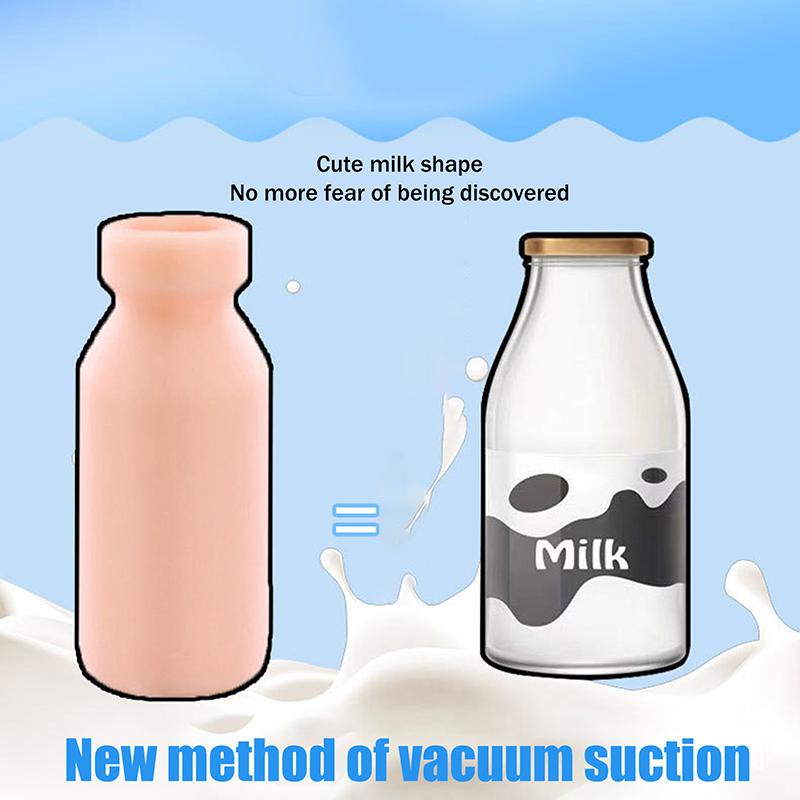 Milk Bottle Shape Male Masturbation Cup Tpe Masturbator Soft Emulational Vaginal Bulge Adult Sex Toys For Men Penis Trainer
