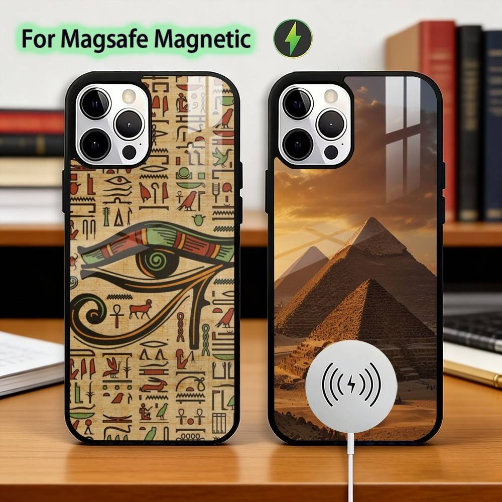 A-Art Ancient E-Egypt Phone Case For iPhone17,16,15,14,13,12,11 Plus,Pro Magnetic with Magsafe Wireless Charging