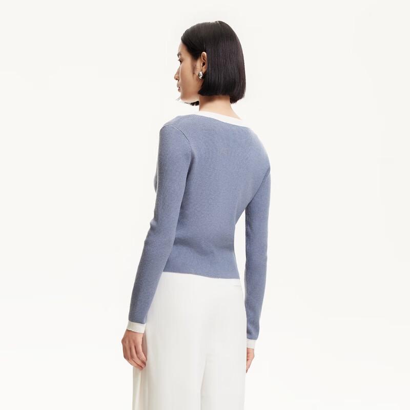 VEROMODA 2025 Spring V-Neck Slimming Knit Sweater with Detachable Shawl