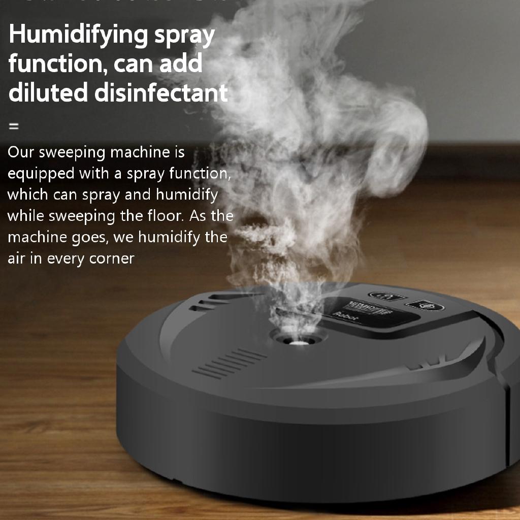 Multifunctional Fully Automatic Smart Robot Vacuum Cleaner USB Charging Sweeping Robot Dry and Wet Mop UV Disinfection Cleaner 3.6V