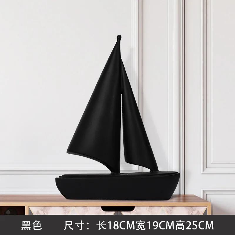 Modern Simple Office Desk Ornament Sailing Golden Study Decoration Decorative Home Accessories Luxury Home Decoration Articles чёрный