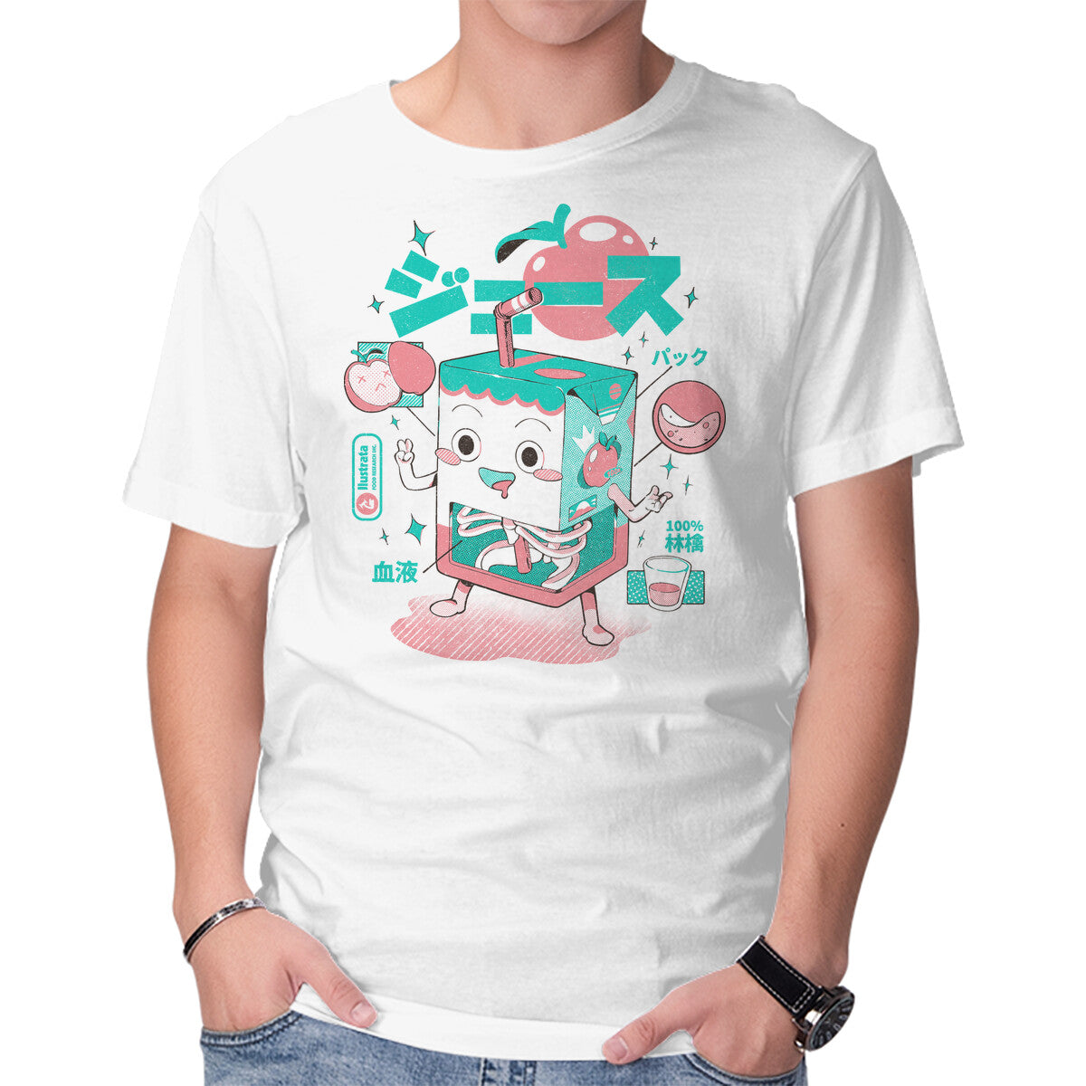 Unisex Crew Neck T-Shirt Ringo Juice Anatomy Graphic Short Sleeve Casual Tee S