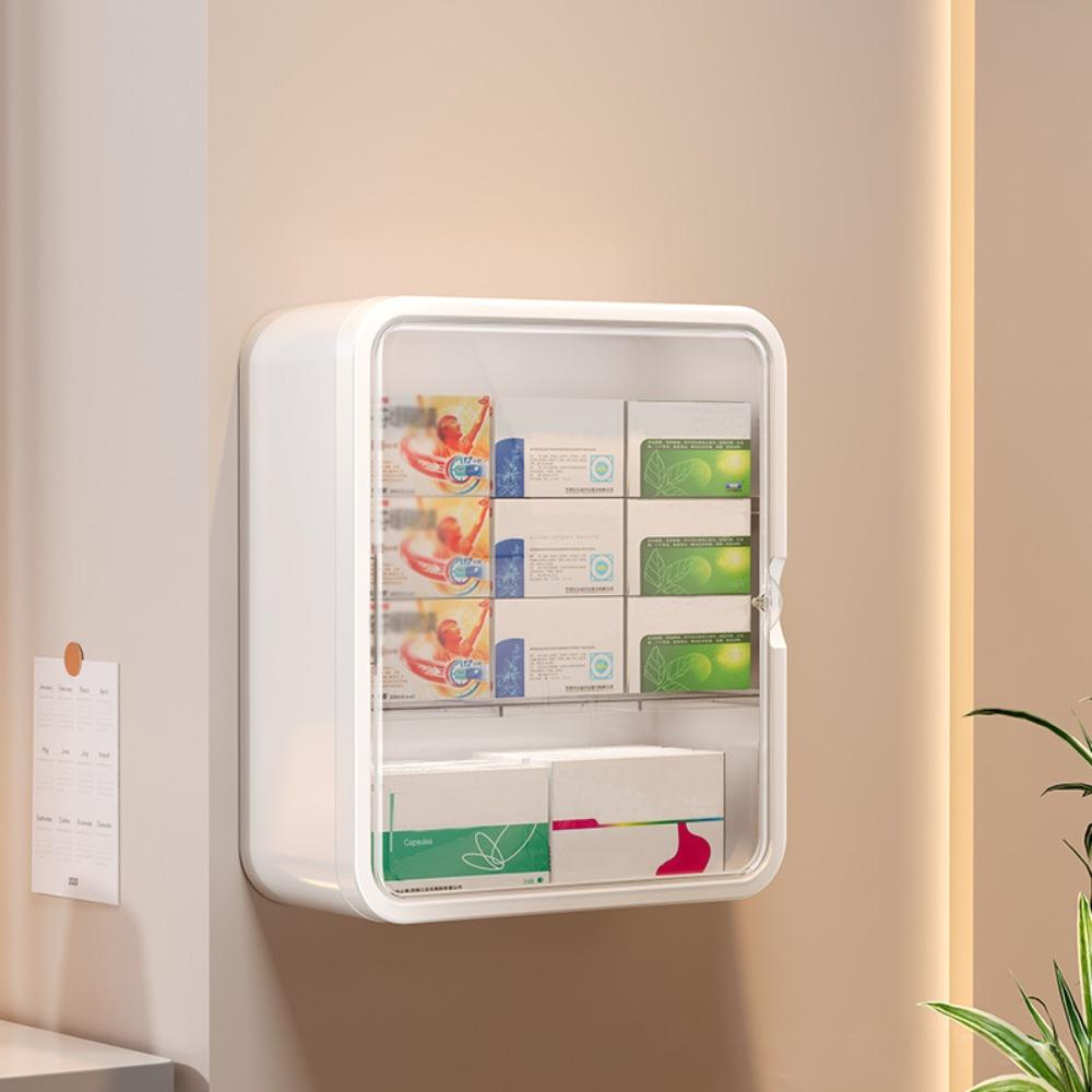 No Punching Installation Wall Hanging Medical Cabinet Multi-layer Storage Box  Household Storage