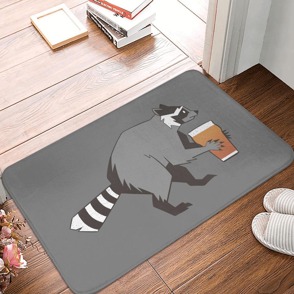 Funny Opposable Thumbs Raccoon Doormat Mat Anti-Slip Racoon Panda Bath Kitchen Balcony Rug Carpet 40*60cm