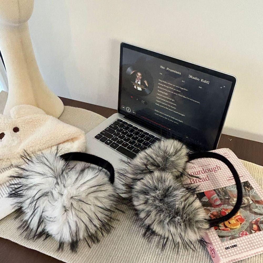 Folding Imitation Fur Plush Earmuffs Ear Cap Foldable Ear Cover Cute Ear Mask Female