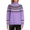 Women's Slim Fit Color Block Knitted Pullover Sweater for Fall and Winter