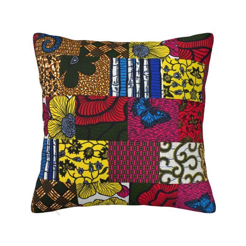 Afrikaanse Etnische Ankara Stijl Kussenhoes x cm Polyester Zachte Plaid Kussenhoes Voor Bank Zitdecoratie Beddengoed Kussensloop