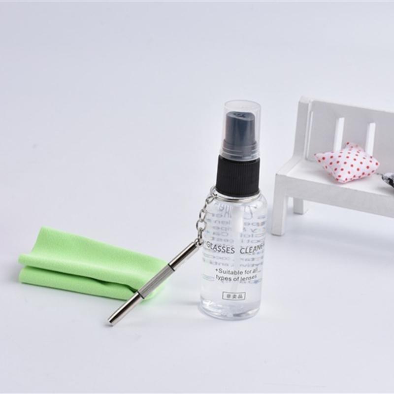 Spray Detergente per Lenti Occhiali Kit Pulizia Occhiali Rimuovi Graffi Strumento di Riparazione